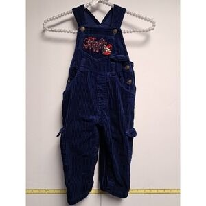 Vintage Mickey Mouse Blue Overalls-boys Size 18 Months